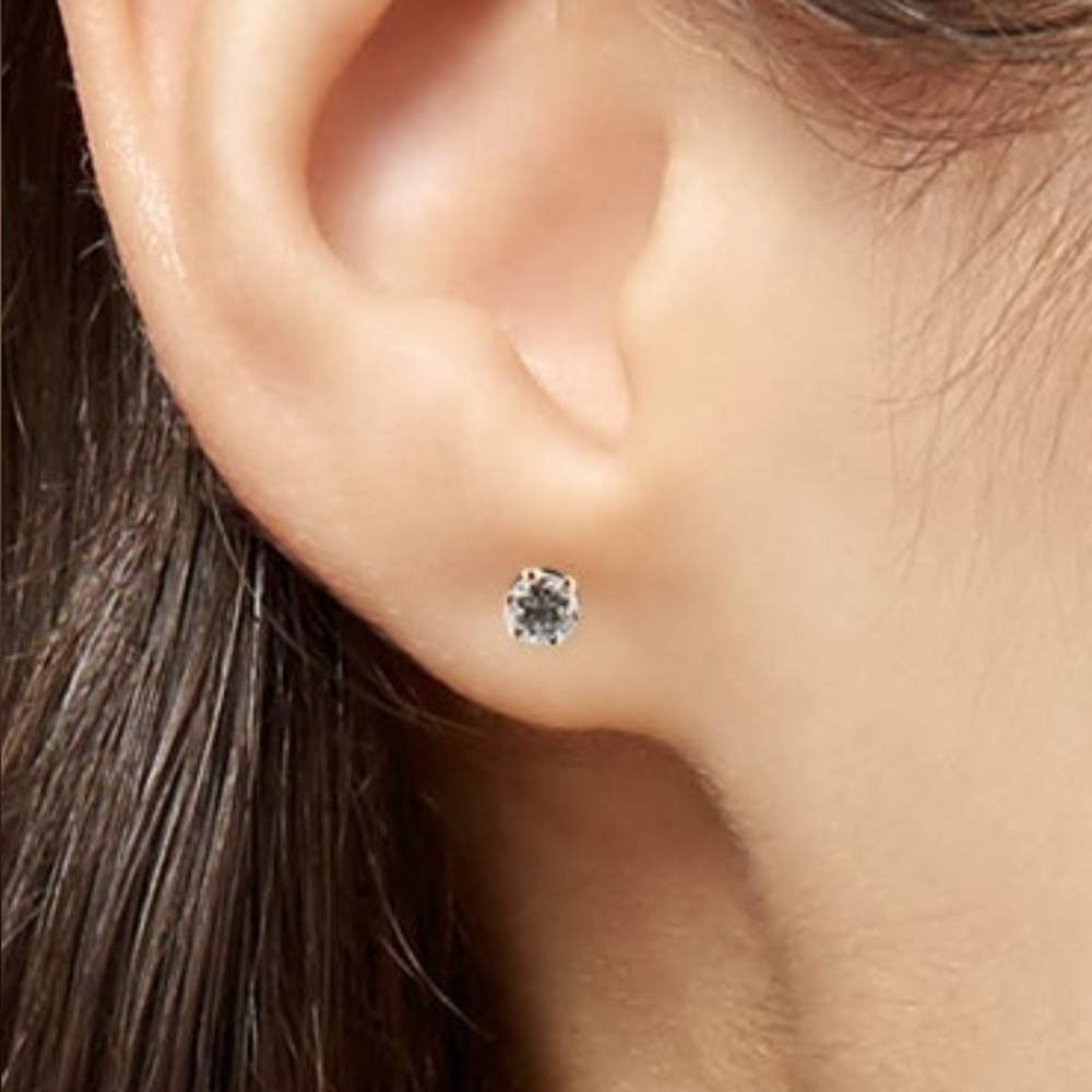 Diamonds 14k real solid gold Earrings